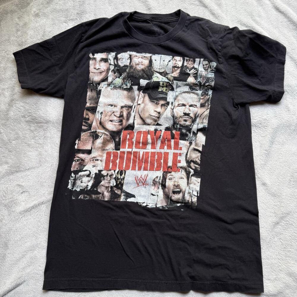 WWE Royal Rumble Shirt Mens Medium Black John Cena Brock Lesnar Randy Ortin 2014